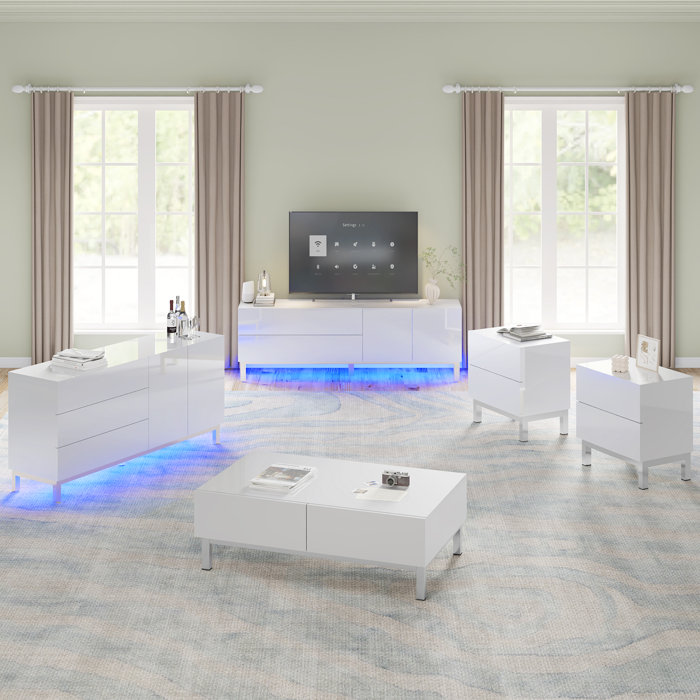 Brayden Studio?? Eildhi 5Piece Modern High Gloss Living Room Table Sets